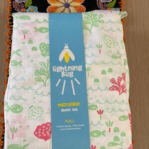 Lightning Bug Sealife Microfiber Printed Sheet Set - (Full) Includes 4 Piece